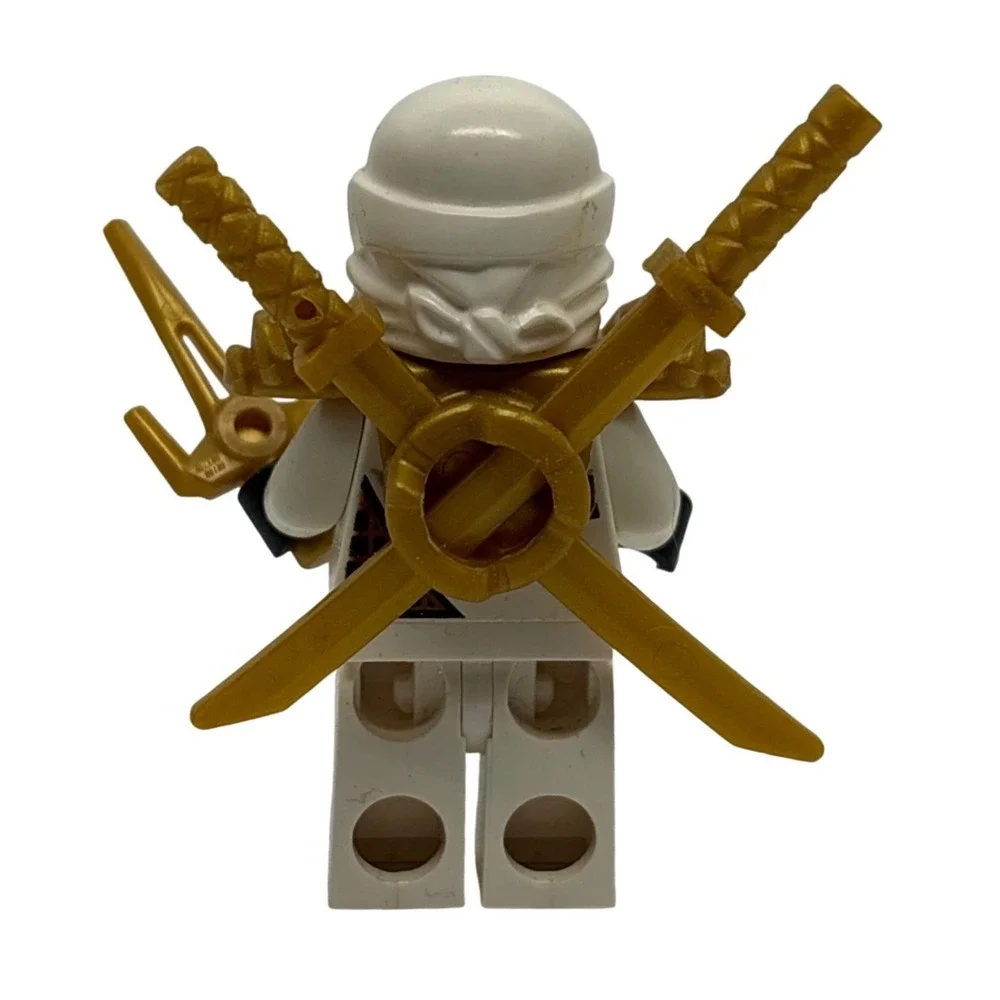 LEGO Ninjago Zane Kimono Minifigure White Gold Katana Trident njo072 2013